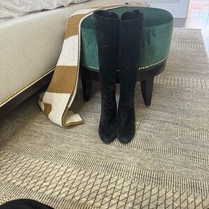Christian Louboutin Black Knee-High Boots